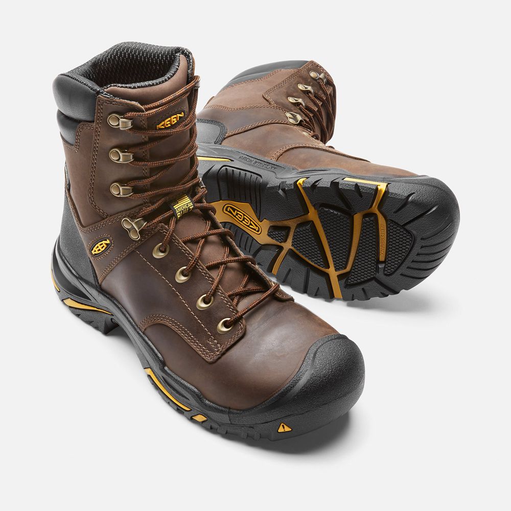 Botas de Trabajo Keen Mexico Marrom - Hombre Mt Vernon 8\" (Steel Toe) - OD3675840